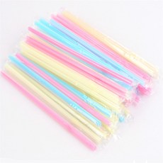 도비 개별포장 일회용 주름 빨대 50P 긴빨대, 4x160mm
