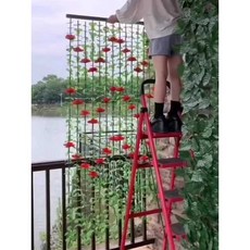 비즈커튼 장미 가짜 여름 식물조화 문발 플렌테리어, 상세페이지 참고