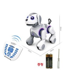 애완 로봇 강아지 인공지능 ai로봇 반려로봇 지능형 장난감, 리튬 배터리 1개 (약 60분), 큰모델원격조종로봇개