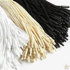 의류 택 고리 면 끈 라벨 연결 고리 상품 택 부착 행택 스트링 핀 매장 판매용, 1개, 아이보리_보통