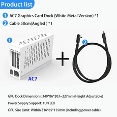 노트북/미니 PC용 Oculink eGPU 그래픽 카드 도크 64GB/s PCIe 4.0 X4 ELFX 1U 전원 지원 휴대용 외장 케이, 03 Set J