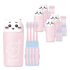 먼작귀 어린이 캐릭터 칫솔 컵양치 세트 부드러운모 치이카와, 5세트, 4개입