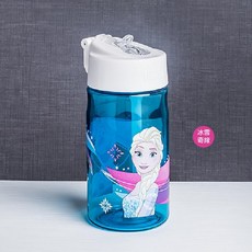 THERMOS 冰雪奇緣 Tritan 吸管水杯 艾莎, 藍色, 1個, 355ml