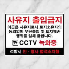 연스튜디오 안내 표지판, 1개, 사유지 출입금지 화이트