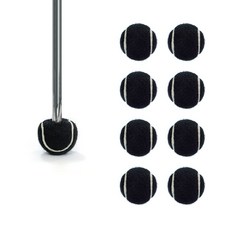 KI 에코비 얇은다리 미니 테니스공 의자발커버 8P, 블랙