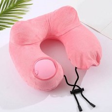 홈스타일링 휴대용 목베개 에어펌프 여행용 접이식 넥쿠션, 02.네이비