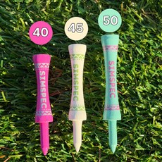 심스펙 대나무 골프티 높이고정 40mm 45mm 50mm 나무티 51개입, 1박스, 민트핑크화이트그린