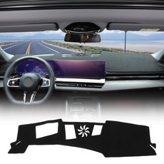 대시 커버 매트 대시보드 매트 BMW 5 시리즈 G30 G60 2024 2025와 호환 폴리에스터 자동차 햇빛 가리개 패드 미끄럼 방지 보드 패드 액세서리 LHD용(헤드, 헤드업 디스플레이 포함