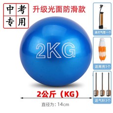 투포환 공 스포츠 던지기 육상용품 트레이닝 훈련 체육부 입시 연습용, 광택파란색2kg공기공급바늘+그물가방+펌프, 1개