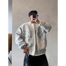 큰 사이즈 150kg 모직 재킷 남성용 봄과 가을 고급 악당 꽃미남 트렌드 브랜드