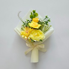 코코플라워 납골당꽃장식 잔디방석 납골당꽃다발 미니꽃다발, 미니꽃다발-옐로우, 1개