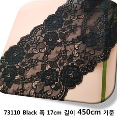 dklace 스판레이스모음 / 스판레이스 8-73110 폭 17cm 자가드, 블랙, 5개