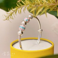 儒家寶寶 彌月銀飾 彩球花花手鐲 純銀999手鐲