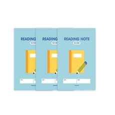 딜리고 초등 고학년 독서기록장 좁은칸 우리학교 3권 3-6학년 사용이편리한 독서기록노트 독서용, 옐로우세트