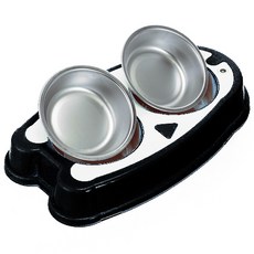 베스펫 반려동물 2구 기본형 식기, 블랙, 1개