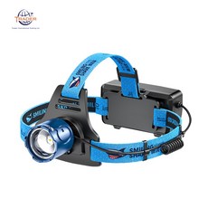 SMILING SHARK微笑鯊魚強光感應頭燈 TD-0176 M60燈芯 露營登山釣魚頭戴式照明, 1個, 【２電】微笑鯊TD-0176 配38鏡片