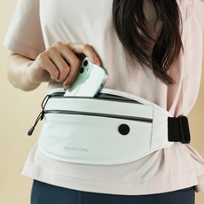 파우치랩 러닝벨트 방수 초경량 스포츠 힙색, 화이트, 1개