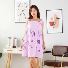 비치 타월은 부드럽고 건조성이며 흡이 뛰어납니다 목욕 타월 슬링 홈 스커트, 1개, 3. 라벤더