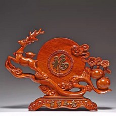 黑檀木 花梨木 梅花鹿 擺件, 如圖所示, 1個