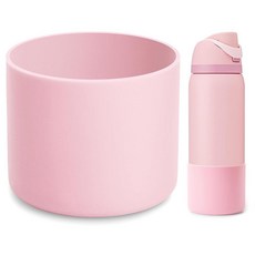 BUTRRRK Owala 946.4ml32온스 실리콘 물병 부츠 Owala용 미끄럼 방지 보호 슬리브 바닥 핑크 161092, 라이트 핑크