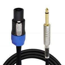스피콘 to TS 모노 5.5/6.3 국산 16AWG (1.27SQ) 오디오 파워 앰프 Twisted pair 패시브 스피커 케이블 McLine, 1개, MC-HA56 스피콘-모노 16AWG (5m)