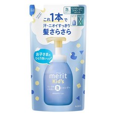 Kao 花王 Merit兒童免潤絲泡沫洗髮精 補充包, 270ml, 1包
