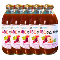 천보바이오 대용량 총 2500ml 순수 ABC주스 100 국산사과 독일산비트 독일산당근, 5개, 500ml