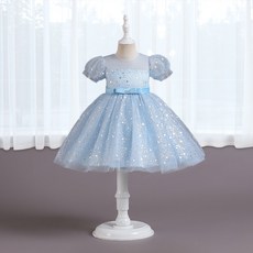 DIU 兒童禮服主持人表演服裝星空女童公主裙小女孩生日宴會花童連衣裙