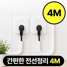 람보로미 셀프시공 실리콘 전선몰딩 쫄대, 화이트, 1개