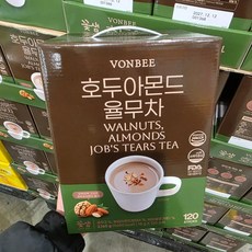 코스트코 호두 아몬드 율무차 고소한 곡물차 견과 알갱이 따뜻한 건강 음료 영양차, 1세트, 120개입, 18g