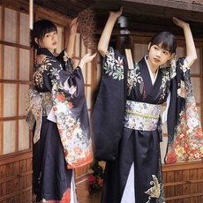 유카타 기모노 빅사이즈 잠옷 가운 일본 료칸 여성 화려한 꽃