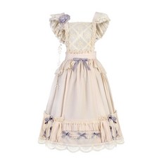 原創雲上藥鋪 洛麗塔長袖連衣裙秋冬套裝 可愛Lolita風格 優雅女僕裝扮 女童日常連衣裙