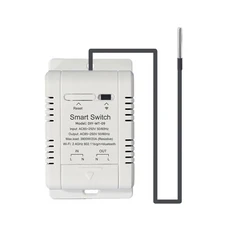 Ewelink 스마트 온도 스위치 WIFI 20A 온도 센서 포함 수조 실용 실시간 온도 모니터링, 01 White