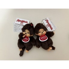 몬치치키링 인형 베이비 몬치치 커플키링 백꾸 백참 가방고리인형 원숭이 인형키링 몬치짱, 턱받이여자, 1개