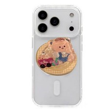 BuyChoo 아기곰과 장난감 상자 글리터 그립톡, 1개, 브라운