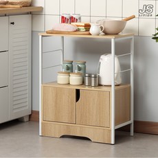 JS리빙 주방 2단 보조 조리대 간이 테이블 업소용 간이 정리함 튼튼한 홈바 모던 작업대 다용도 선반 키큰 수납장 렌지대 수납 정리대 54X30X70 / 제이에스리빙 / NE-21, 너비54cmX높이70cm_네티[1개]