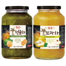 꽃샘 꿀차병 꿀모과차 1kg+ 꿀청귤차 1kg