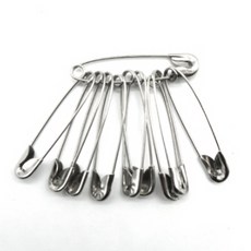중형 3.5cm 옷핀 10개 의류부자재 수선용품