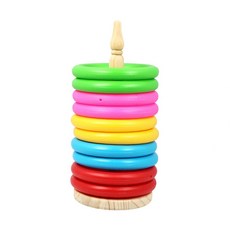 아랫채상점 아기 링쌓기 고리끼우기 소근육놀이 교구 아기돌선물