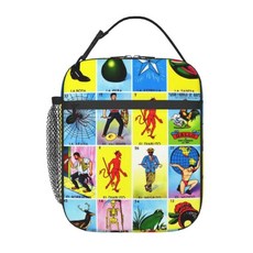 반데라 플래그 로테리아 카드 멕시코 빙고 복권 절연 도시락 가방 방수 열 쿨러 상자, A. 26x21x11cm, 6. 12