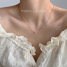 마노앤마노 은볼 믹스매치 초커 심플 여자 목걸이