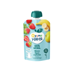 FRUTO NYANYA Apple banana 프루토냐냐 사과바나나퓌레 90g, 1개, 사과바나나맛