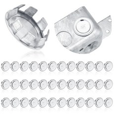 Yaocom 녹아웃 씰 전기 박스 녹아웃 플러그 1.9cm(3/4인치) 파이프용 원형 스틸 탈착식 씰 전기 박스 피팅 잠금용 미사용 전기 박스 콘센트 36개, 3/4 Inch