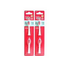 지앤마 엄마맘에 착한 전동칫솔 3단계 리필 여아용, 혼합색상, 2개, 2개입
