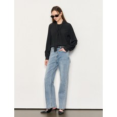 매장정품 제너럴아이디어 드레이프 타이 블라우스 [BLACK] WBE1L03510