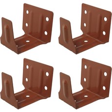 ZZLZX 4PCS 블라인드 설치 지지 프레임 브라운 나무 창문 헤드레일 브래킷 및 밸런스 설치용 센터 장착