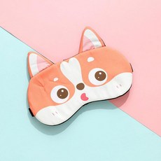 동물 수면 안대 냉온찜질 차광 아이 마스크 가정용 보호 액세서리, 오렌지색 강아지