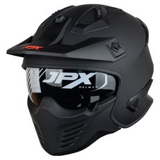 제이피엑스헬멧 모듈러 어드벤쳐 오픈페이스 풀페이스 바이크 오토바이 헬멧 MX726-R, 05.무광블랙