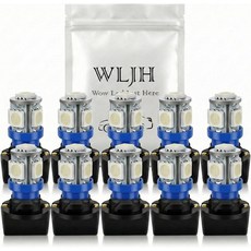 WLJH 10팩 인쇄 회로 베이스 T10 194 168 LED 전구 PC194 PC195 PC160 PC161 PC168 계기판 게이지 클러스터 대시보드 자동차 다목적 블루, Pink