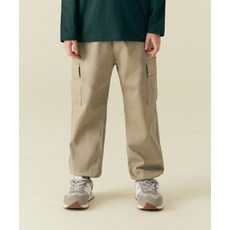 매장정품 무신사스탠다드 MUSINSA STANDARD KIDS 코튼 밴딩 카고 조거 팬츠 [베이지] MKBPC3Z03-BE 529363